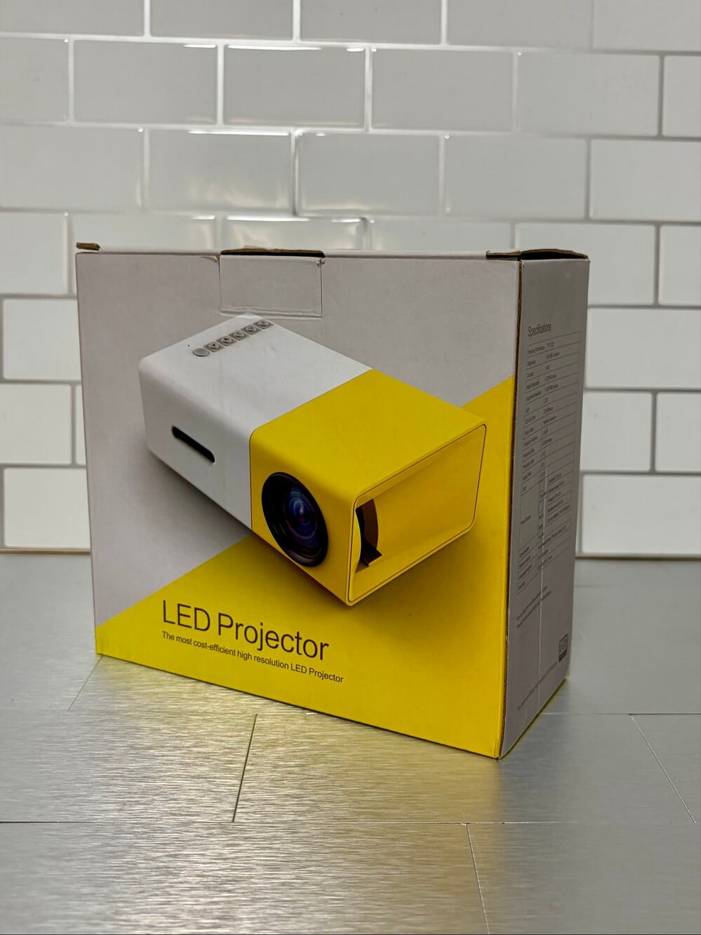 DeepLee DP300 Mini LED Projector Yellow Portable Home Theater HDMI USB SD